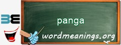 WordMeaning blackboard for panga
